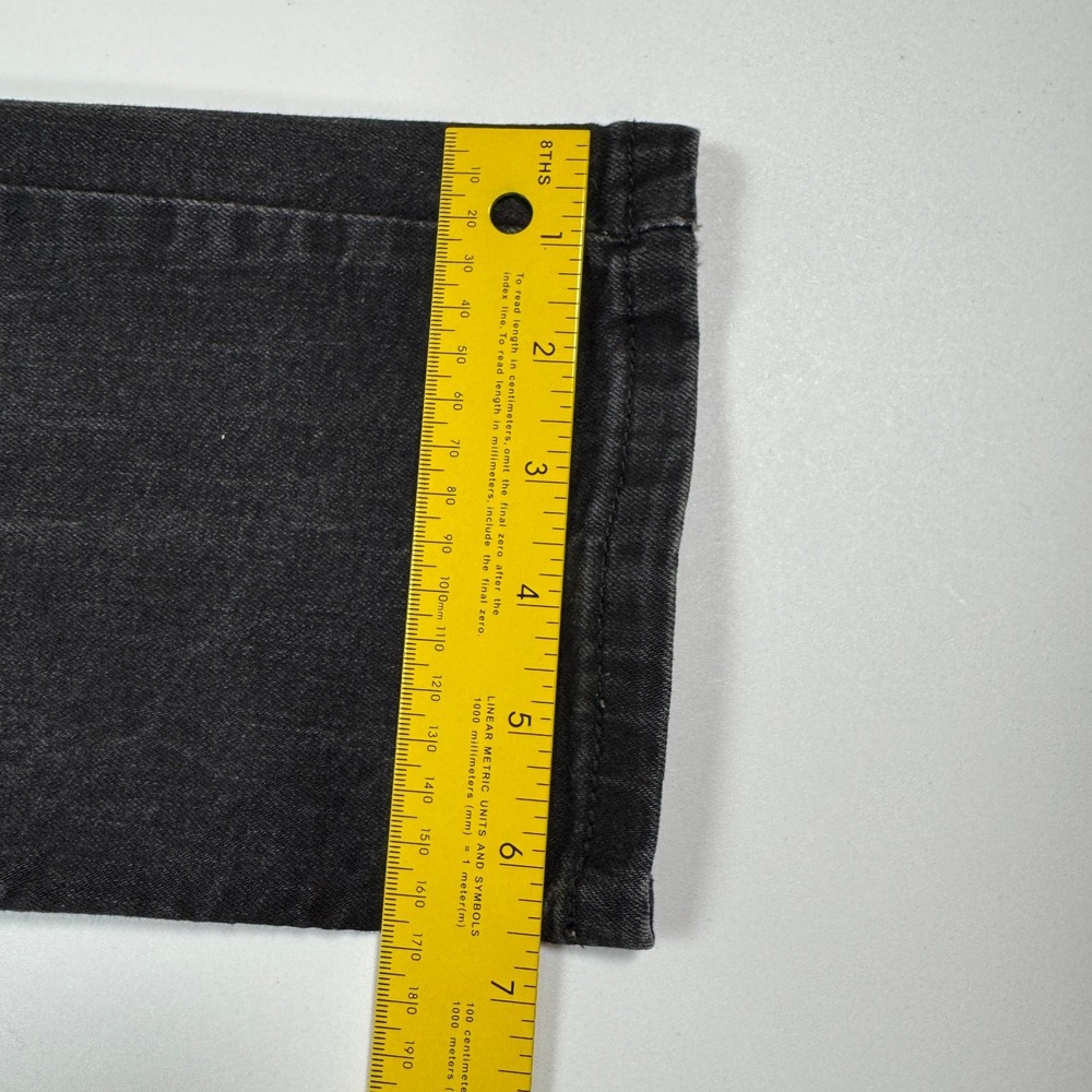 Levi's 511 Jeans Mens 34x30 Fit 32x28 Black Faded Denim Straight Grunge Skate - Picture 13 of 14